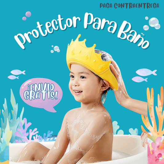 Corona Protectora Para Bebé - ¡No más lagrimas! 🫧🛁